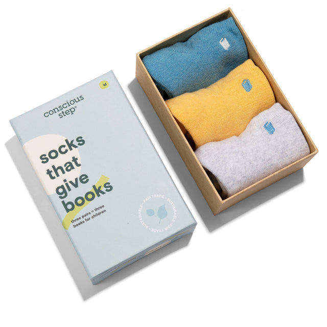 Socks that Give Books - Conscious Step