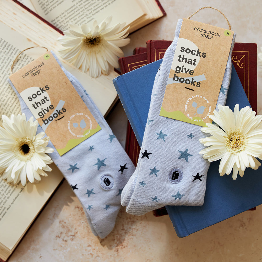 Socks that Give Books - Conscious Step